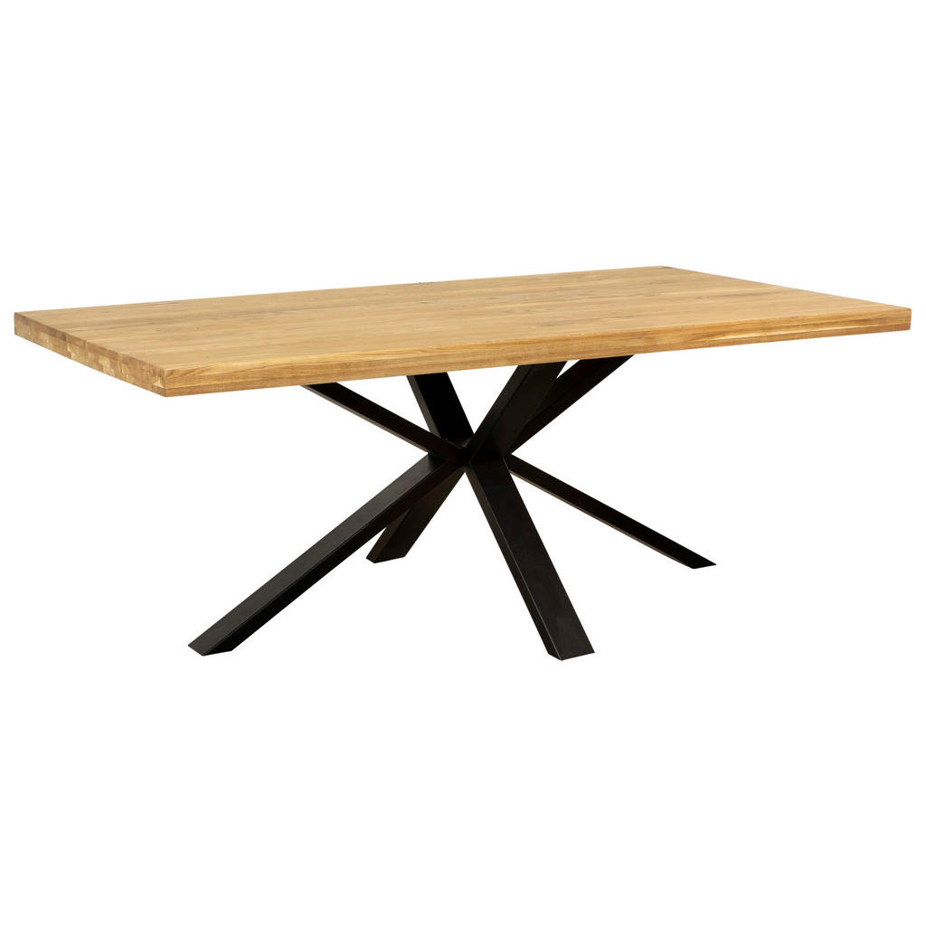 P & B JEDÁLENSKÝ STÔL, dub, čierna, farba duba, 200/100/77 cm