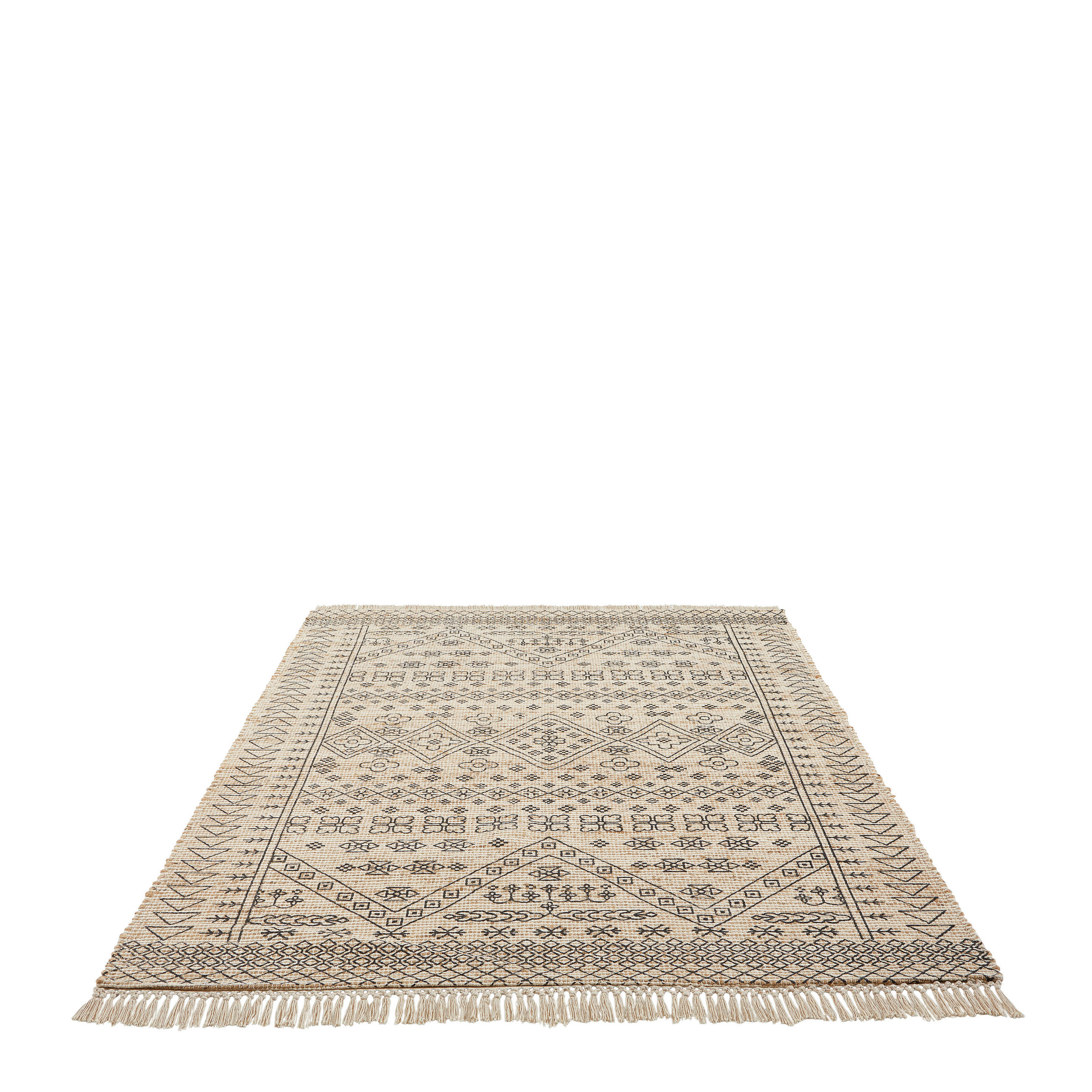 Thumbnail - Linea Natura Handwebteppich Aldra, Hellbraun, Textil, Uni, rechteckig, 130x190 cm, leicht zusammenrollbar, Teppiche & Bö...