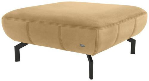 HOCKER in Textil Messingfarben - Messingfarben/Schwarz, Design, Textil/Metall (83/44/83cm) - LOOKS by W.Joop