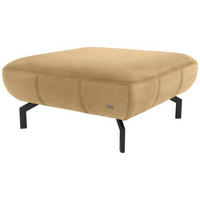 HOCKER Webstoff Messingfarben  - Messingfarben/Schwarz, Design, Textil/Metall (83/44/83cm) - LOOKS by W.Joop