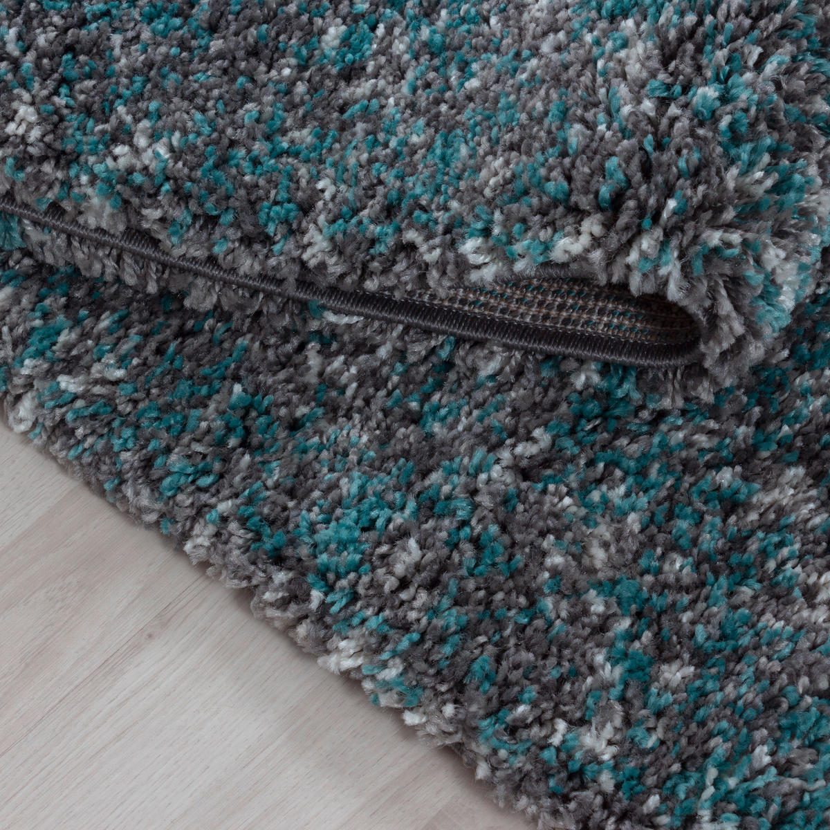 HOCHFLORTEPPICH 80/80 cm Enjoy Blau  - Blau, KONVENTIONELL, Textil (80/80cm) - Novel