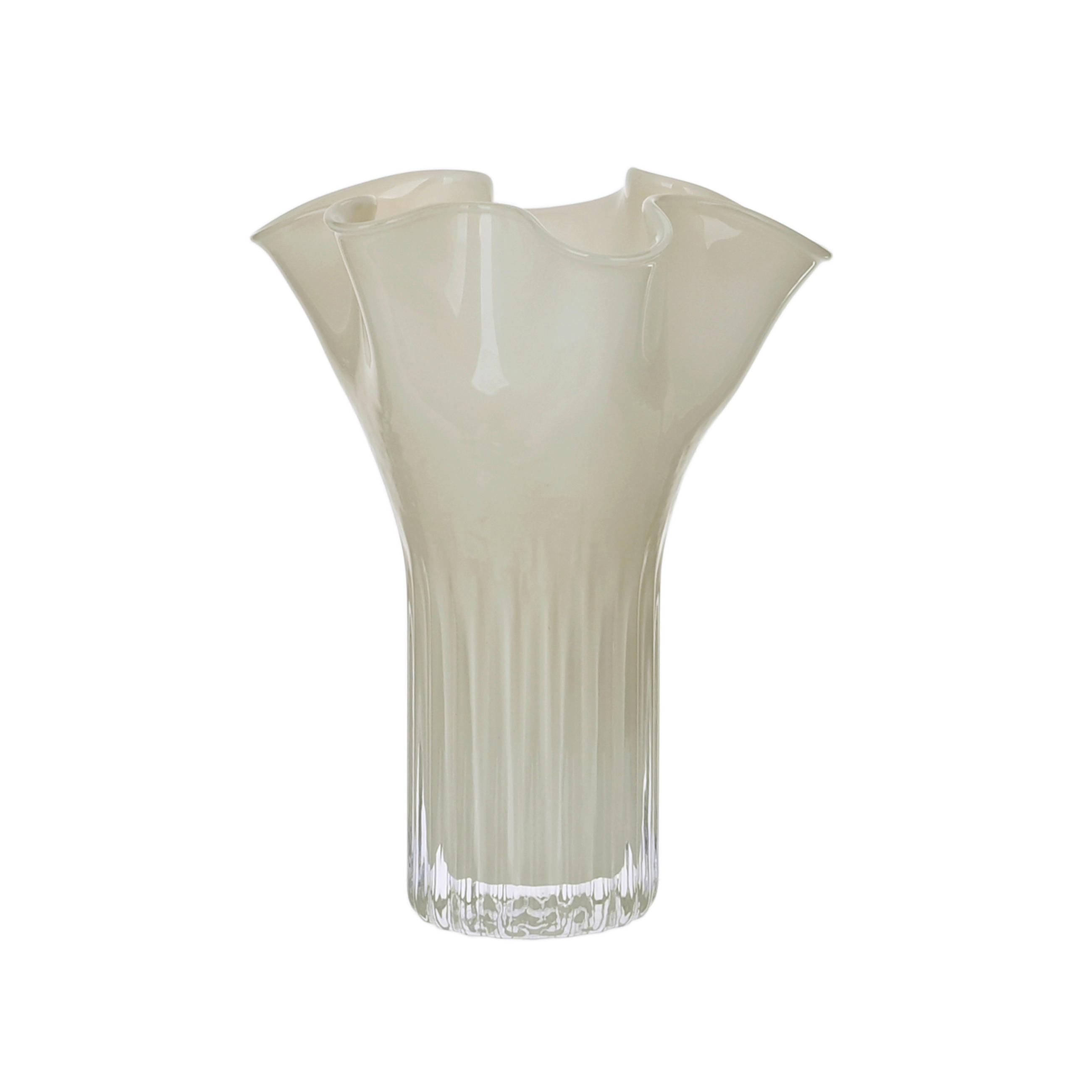VÁZA, sklo, 29 cm - světle šedá, Trend, sklo (21,5/30,5cm) - Ambia Home