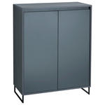 KOMMODE  in 80/103/38 cm  - Anthrazit/Schwarz, KONVENTIONELL, Holzwerkstoff/Metall (80/103/38cm) - Carryhome