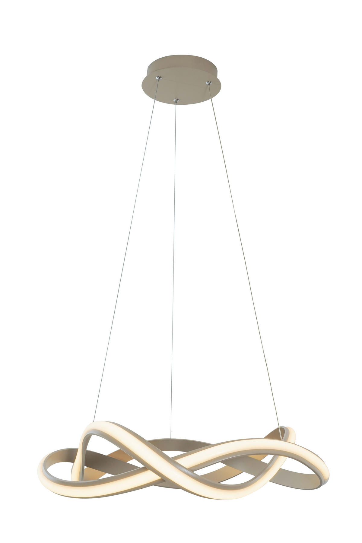LED-HÄNGELEUCHTE 55/150 cm  - Cappuccino, Design, Kunststoff/Metall (55/150cm) - Novel