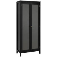 MEHRZWECKSCHRANK 80/187/40 cm  in Schwarz  - Messingfarben/Schwarz, Trend, Holzwerkstoff/Metall (80/187/40cm) - MID.YOU