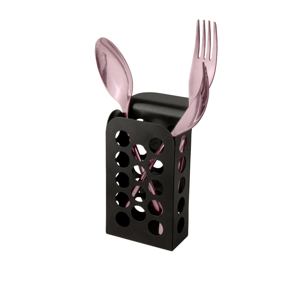 KÜCHENUTENSILIENHALTER   - Schwarz, Basics, Metall (7/12/7cm) - HAPPY SINKS
