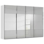 SCHWEBETÜRENSCHRANK  in Seidengrau  - Chromfarben/Seidengrau, Design, Glas/Holzwerkstoff (316/235/68cm) - Novel