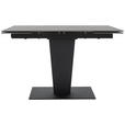ESSTISCH Anthrazit, Schwarz rechteckig  ausziehbar  - Anthrazit/Schwarz, Design, Keramik/Metall (120-179/80/76cm) - Novel