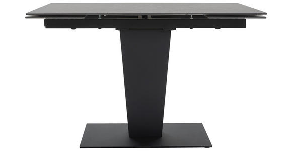 ESSTISCH Anthrazit, Schwarz rechteckig  ausziehbar  - Anthrazit/Schwarz, Design, Keramik/Metall (120-179/80/76cm) - Novel