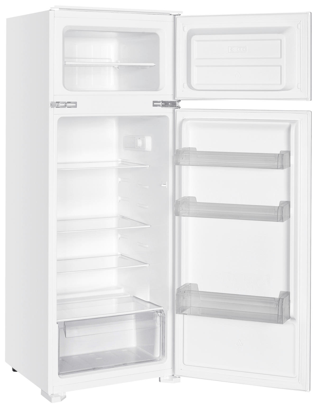 KÜHL-GEFRIER-KOMBINATION GKE144-16  - Weiß, Trend, Glas/Kunststoff (54/145/54cm) - Respekta