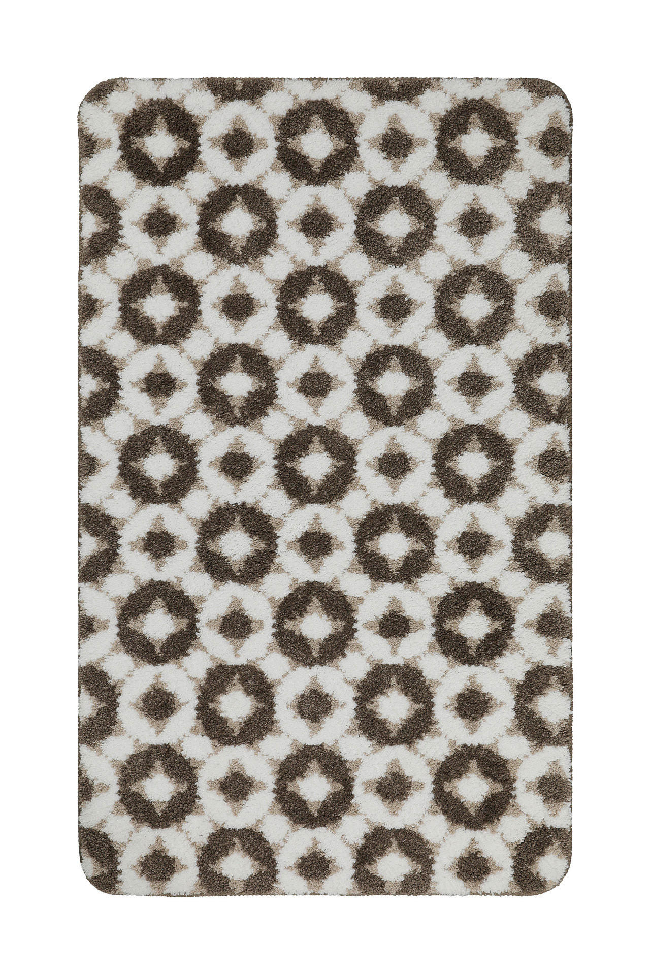 BADTEPPICH Weiß, Taupe, Beige 60/100 cm  - Taupe/Beige, Basics, Textil (60/100cm) - WECON HOME