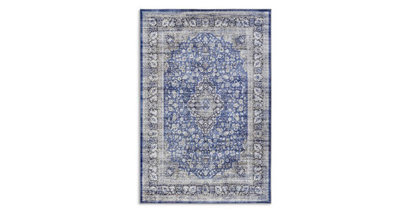VINTAGE-TEPPICH 80/150/150 cm Asya Creme, Dunkelblau - Creme/Dunkelblau, Design, Kunststoff/Textil (80/150/150cm) - Novel