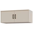 AUFSATZSCHRANK 106/43/54 cm   - Kaschmir/Schwarz, Basics, Holzwerkstoff/Metall (106/43/54cm) - Xora