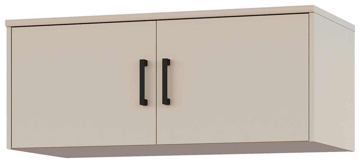 SZEKRÉNYRÁTÉT  - kasmírszínű/fekete, Basics, faalapú anyag/fém (106/43/54cm) - Xora