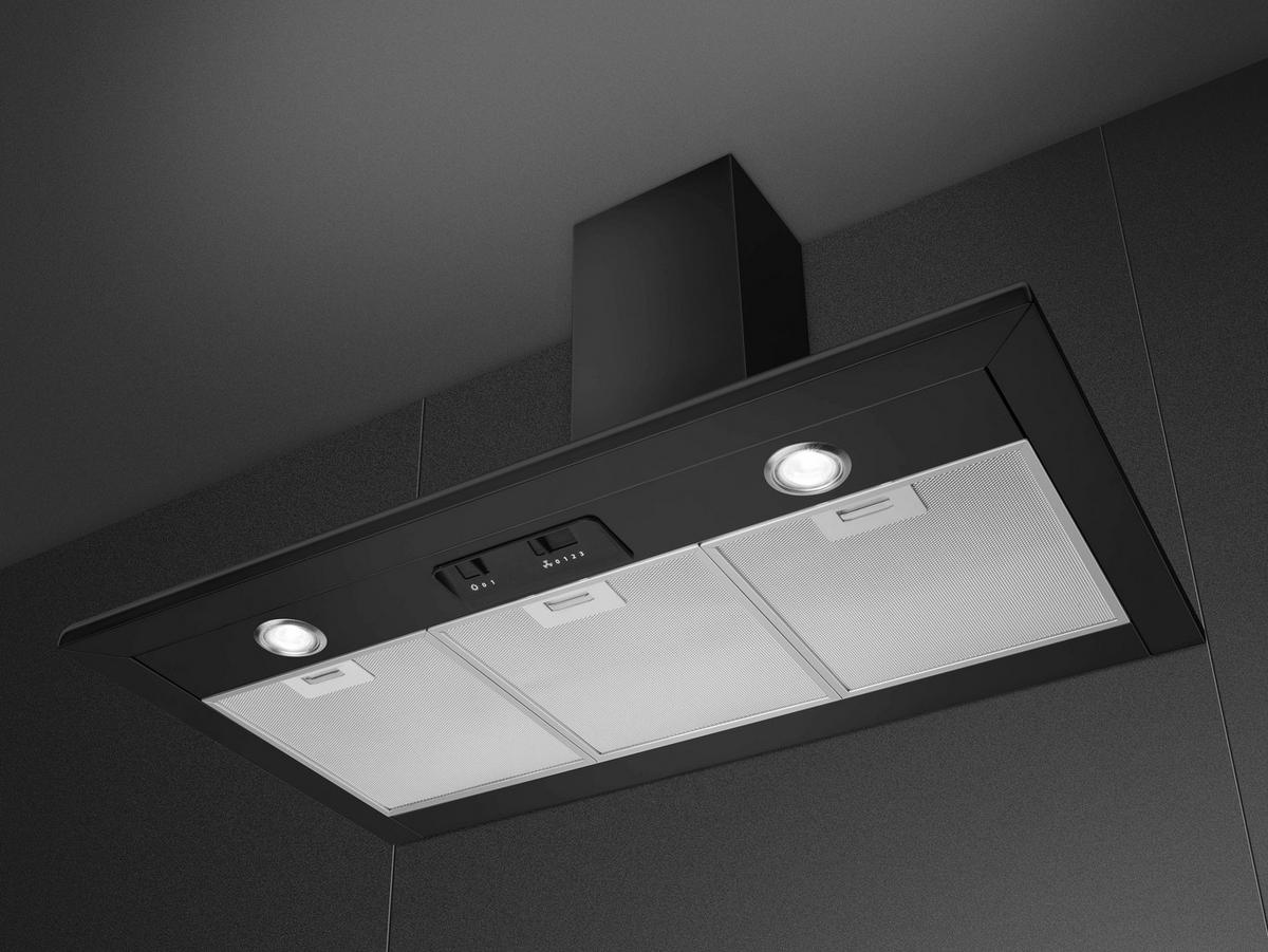 DUNSTABZUGSHAUBE KSED95AE  - Schwarz, Basics, Metall (89,8/80,9-117,2/51,4cm) - SMEG