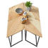 BEISTELLTISCHSET in Holz, Metall - Schwarz/Akaziefarben, Design, Holz/Metall (42/25/40cm) - Carryhome BEISTELLTISCHSET in Holz, Metall - Schwarz/Akaziefarben, Design, Holz/Metall (42/25/40cm) - Carryhome