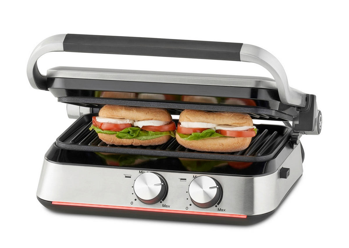 SANDWICHTOASTER - Silberfarben, Basics, Metall (28,5/16,5/34cm) - Trisa Electronics