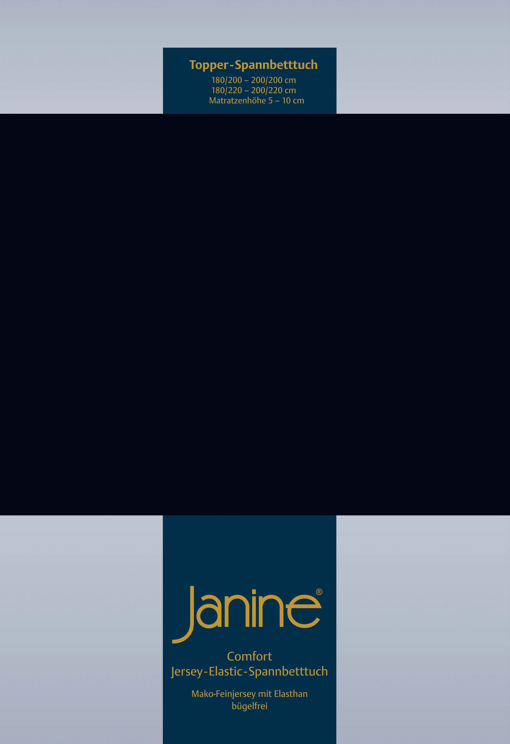 TOPPER-SPANNBETTTUCH Jersey  - Schwarz, Basics, Textil (200/200/10cm) - Janine