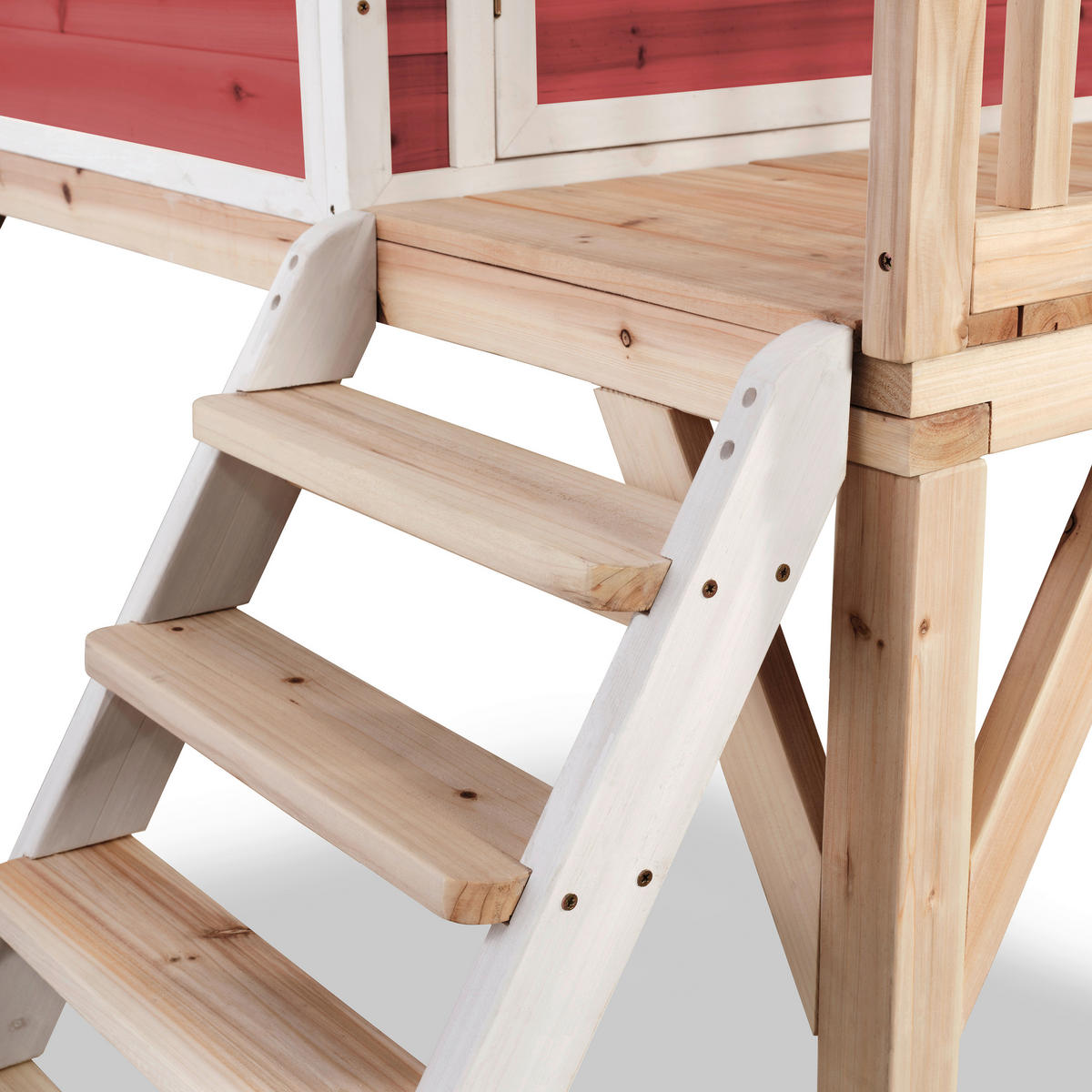 SPIELHAUS EXIT LOFT 300 ROT  - Rot, KONVENTIONELL, Holz (369/190/215cm) - EXIT Toys