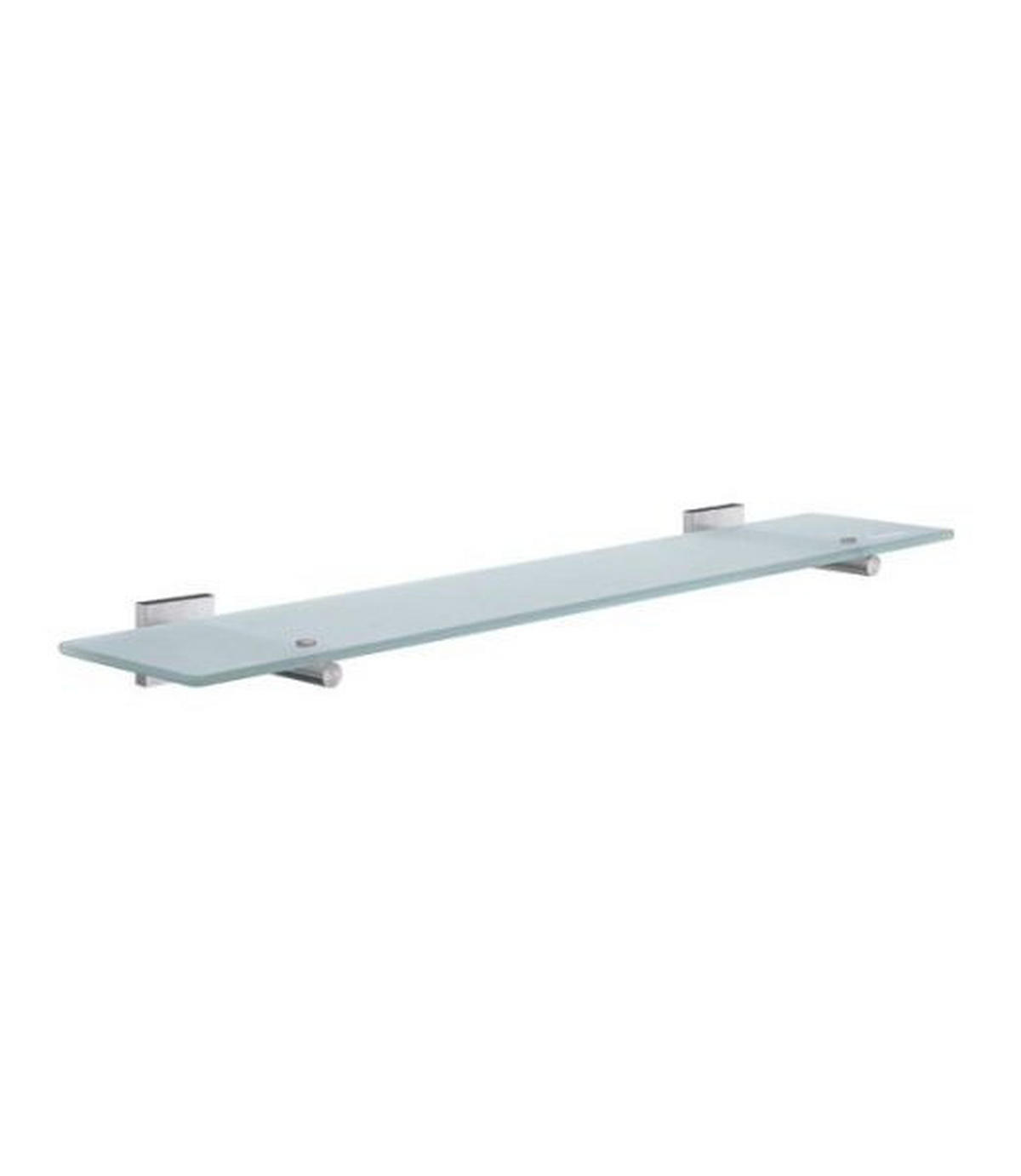 POLICA ZA KUPATILO  metal, staklo  - boja hroma, Dizajnerski, staklo/metal (60/4,5/12cm)
