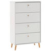 KOMMODE , 60,1/101,3/33 cm, 4 Schublade(n)  - Weiß, Design, Holz/Holzwerkstoff (60,1/101,3/33cm) - MID.YOU