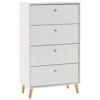 KOMMODE , 60,1/101,3/33 cm, 4 Schublade(n)  - Weiß, Design, Holz/Holzwerkstoff (60,1/101,3/33cm) - MID.YOU