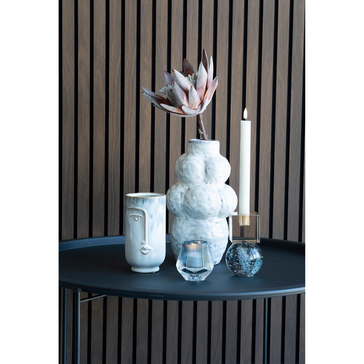 VASE Vase  - Hellblau, Basics, Keramik (9/17cm)