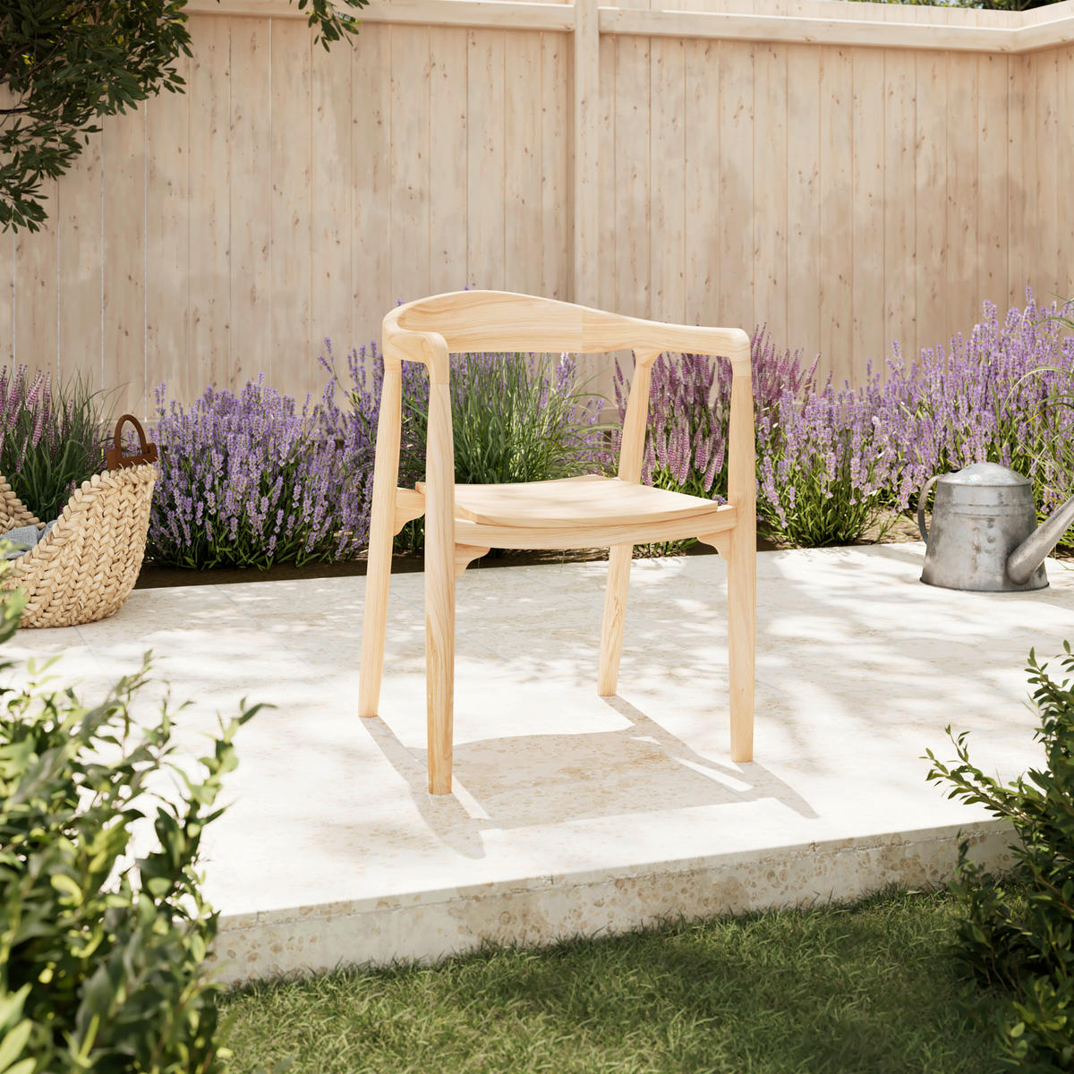 GARTENSTUHL Teakholz Teakfarben  - Teakfarben, MODERN, Holz (57l) - Ambia Garden