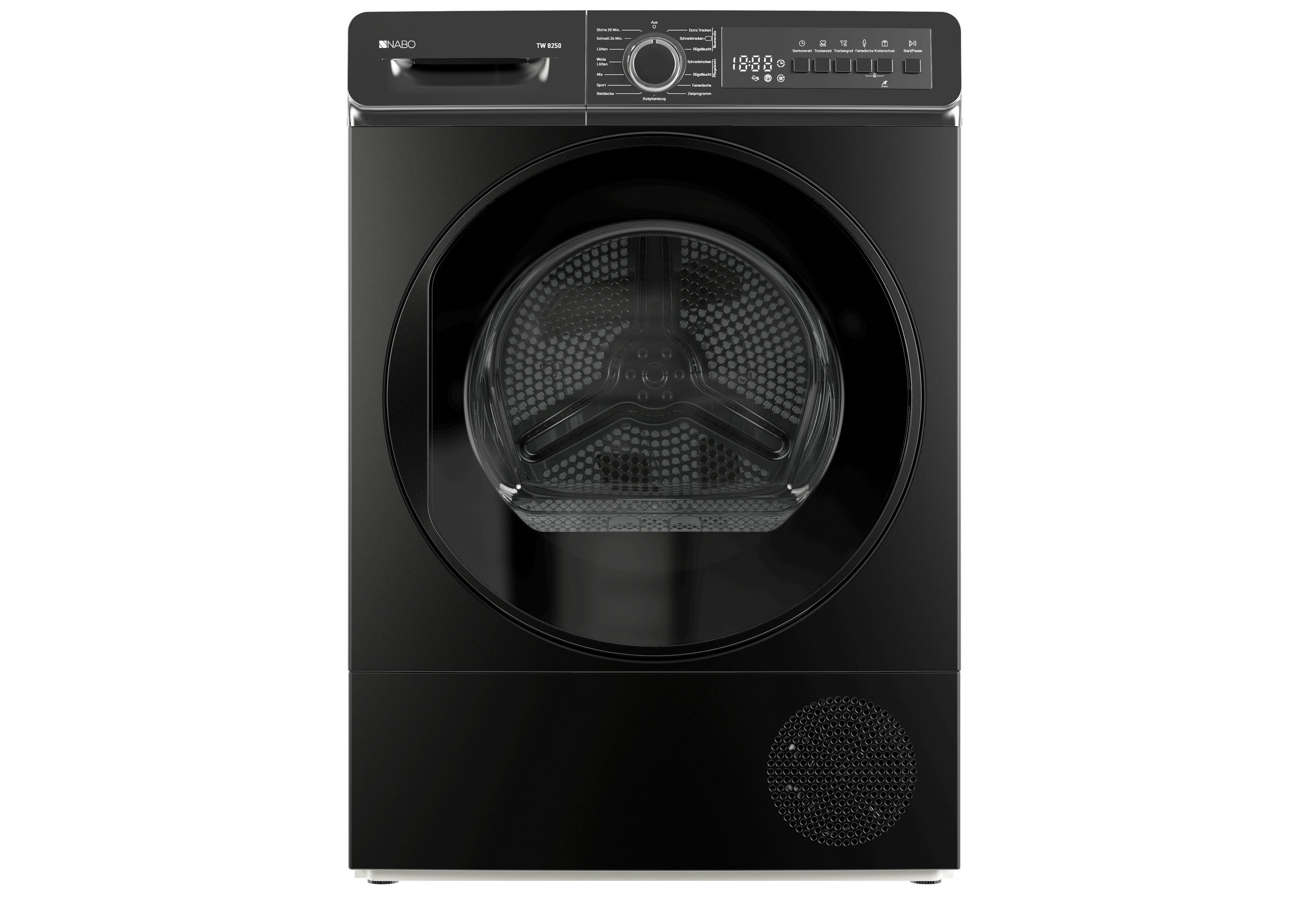 WÄRMEPUMPENTROCKNER TW 8250  - Schwarz, Basics, Metall (56,3/59,6/84,5cm) - Nabo