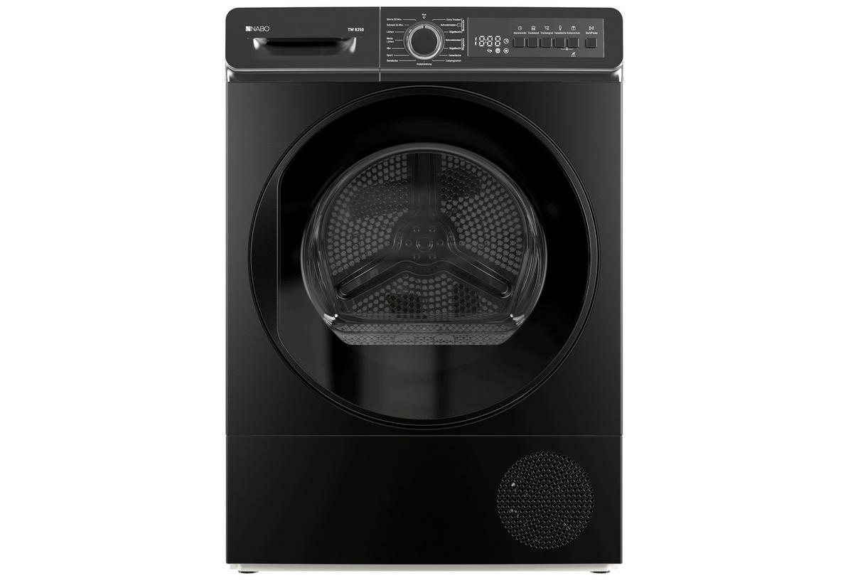 WÄRMEPUMPENTROCKNER TW 8250  - Schwarz, Basics, Metall (56,3/59,6/84,5cm) - Nabo