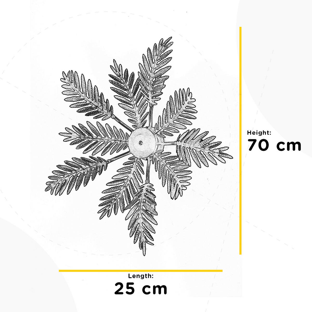 DECKENLEUCHTE    70/70/25 cm  - Cognac, Basics, Metall (70/70/25cm)