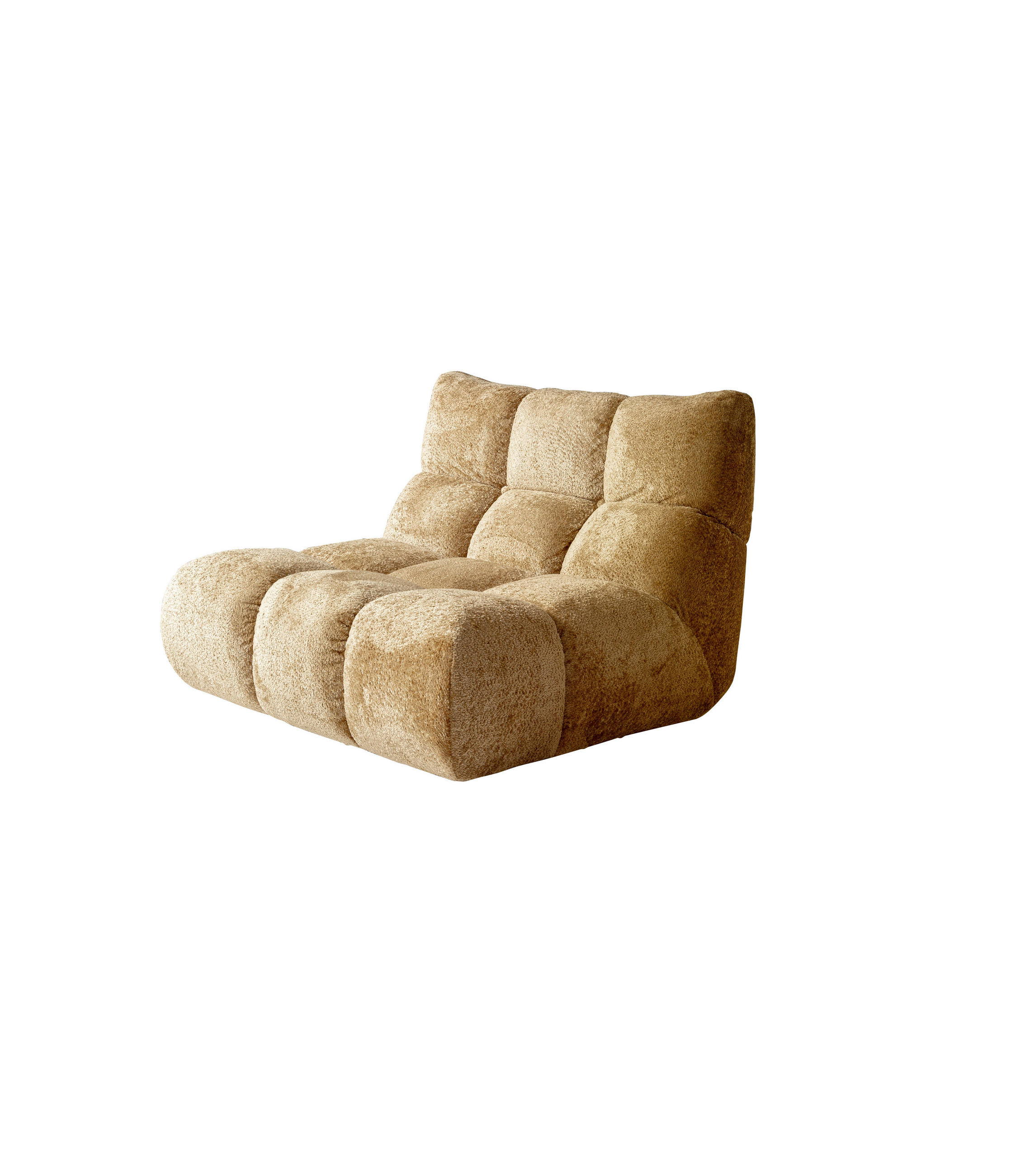 1,5-SITZER Chenille Goldfarben  - Goldfarben/Schwarz, MODERN, Holz/Textil (112/85/108cm) - Pure Home Lifestyle