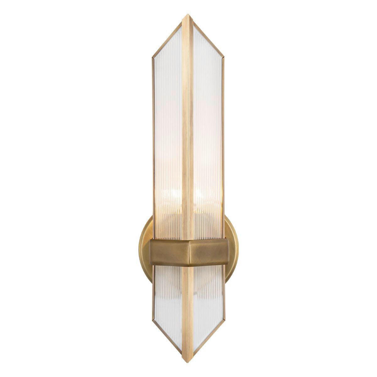 WANDLEUCHTE Alora   - Messingfarben, KONVENTIONELL, Glas/Metall (38,5/9,5/10,5cm) - Elstead Lighting