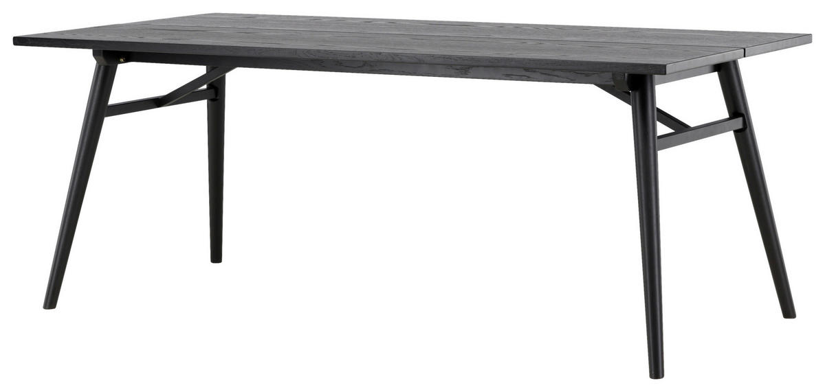 ESSTISCH 195/95/75 cm Nachbildung  Metall, Holzwerkstoff rechteckig Schwarz  - Schwarz, Design, Holzwerkstoff/Metall (195/95/75cm) - Livetastic