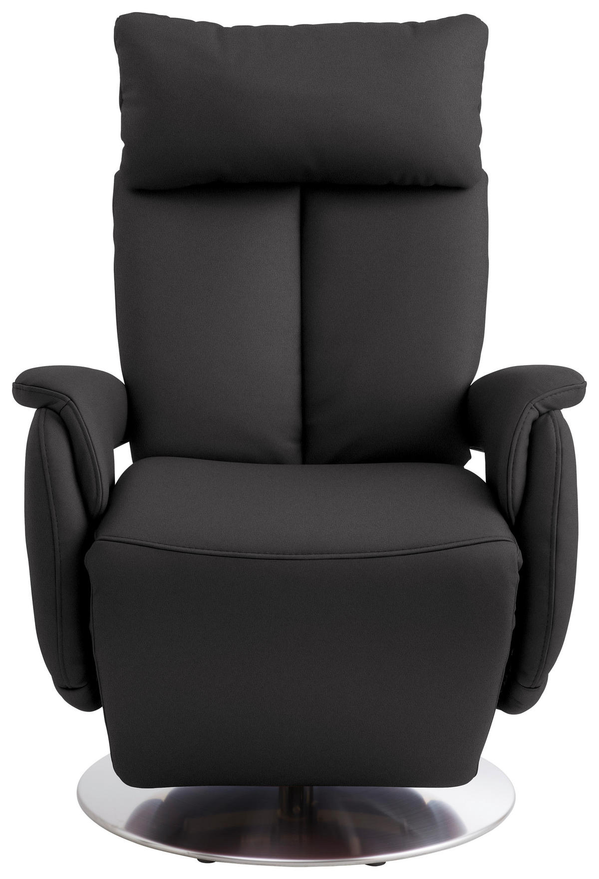 RELAXSESSEL in Leder Dunkelbraun  - Edelstahlfarben/Dunkelbraun, Konventionell, Leder/Metall (78/110/81cm) - Cantus