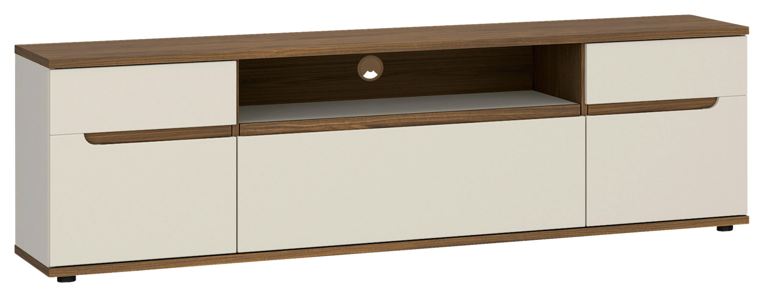 TV-ELEM 180/55/45 cm  - kasmírszínű/diófa színű, Basics, műanyag/faalapú anyag (180/55/45cm) - Hom`in