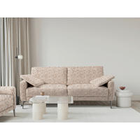 3,5-SITZER - Blau/Weiss, Design, Textil/Metall (207/85/92cm) - Livetastic
