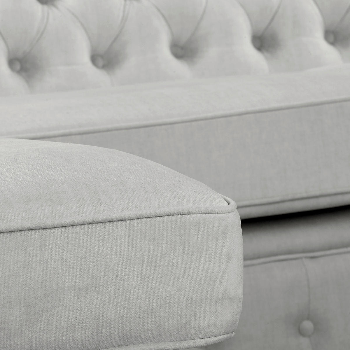 ECKSOFA Mikrofaser Hellgrau  - Hellgrau/Braun, Design, Holz/Textil (182/284cm) - P & B
