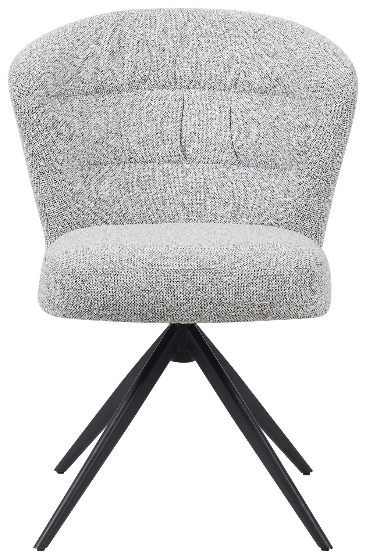 STUHL - Taupe/Schwarz, Design, Textil/Metall (64/89/58cm) - Stylife