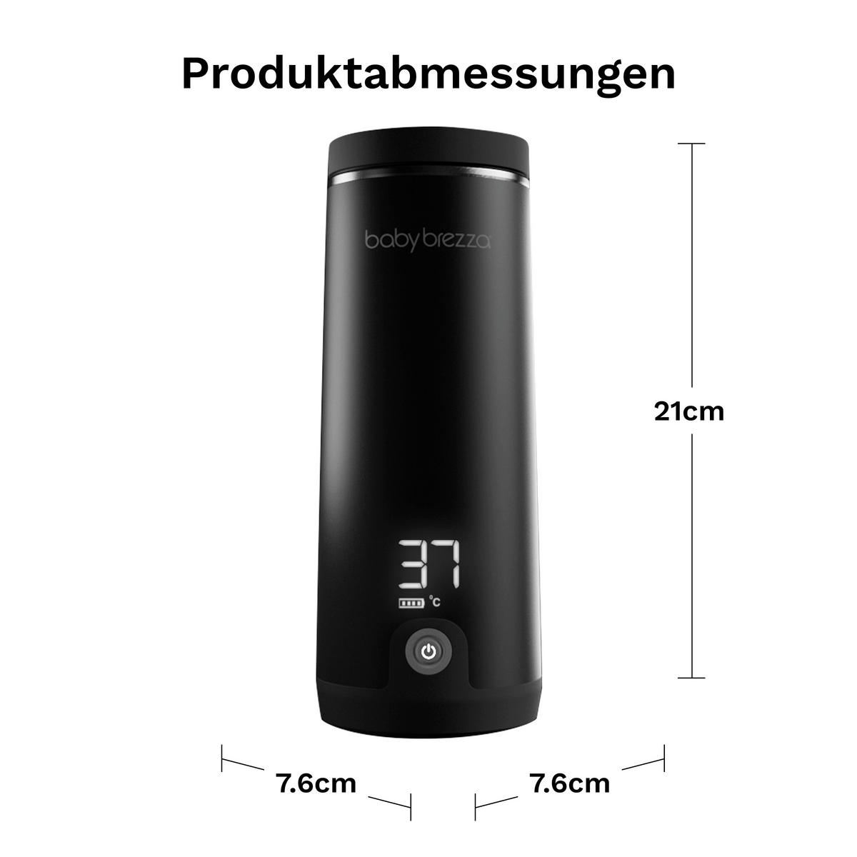BABYNAHRUNGSZUBEREITER Baby Brezza Superfast Portable Bottle Warmer  - Schwarz, Basics, Metall (8.2/21/8.2cm) - Baby Brezza