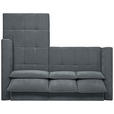 ECKSOFA  in Chenille Grau  279/222 cm  - Schwarz/Grau, KONVENTIONELL, Kunststoff/Textil (279/222cm) - Hom`in