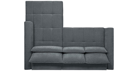 ECKSOFA  in Chenille Grau  279/222 cm  - Schwarz/Grau, KONVENTIONELL, Kunststoff/Textil (279/222cm) - Hom`in