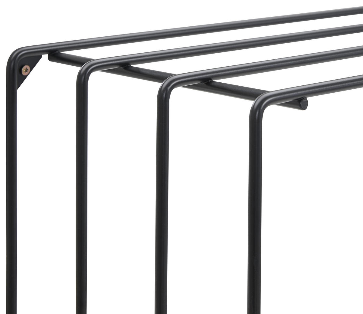 WANDGARDEROBE  in Schwarz  - Schwarz, Basics, Metall (73/38/26cm) - Livetastic