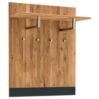 GARDEROBENPANEEL  in 88/106/33 cm  - Eichefarben/Anthrazit, MODERN, Glas/Holz (88/106/33cm) - Linea Natura