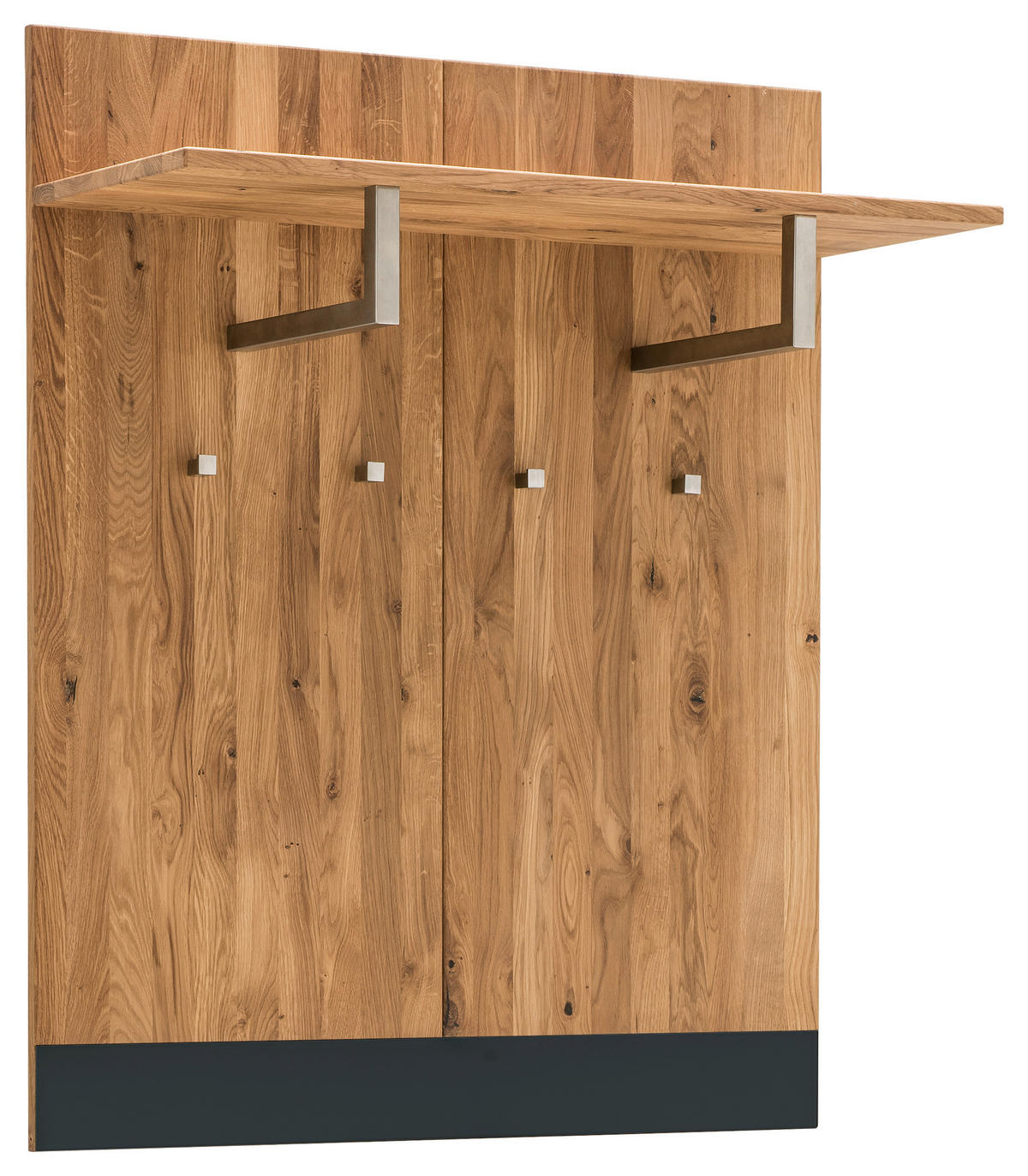 GARDEROBENPANEEL  in 88/106/33 cm  - Eichefarben/Anthrazit, MODERN, Glas/Holz (88/106/33cm) - Linea Natura