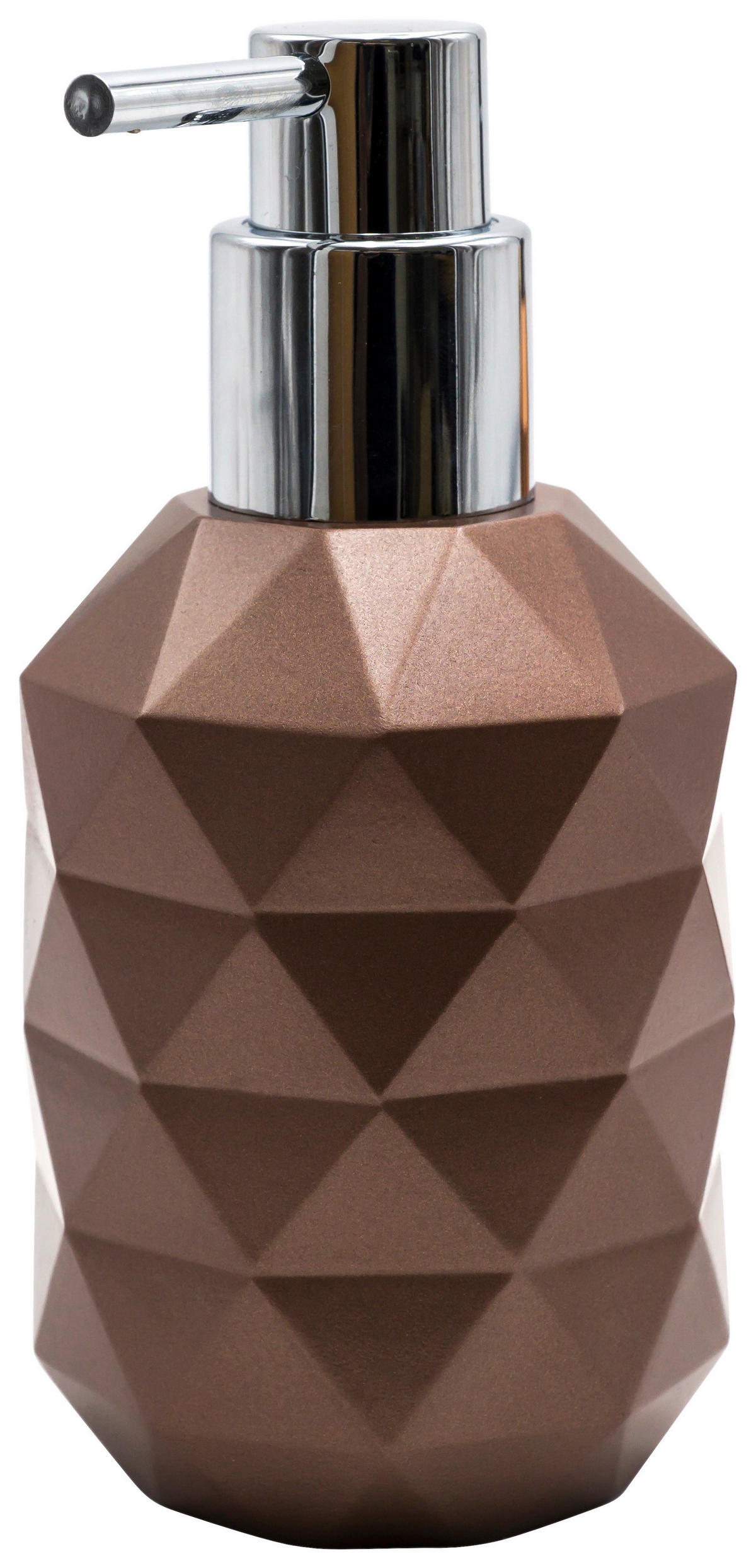 SEIFENSPENDER Kunststoff  - Chromfarben/Dunkelbraun, Basics, Kunststoff (7,5/16/7,5cm)