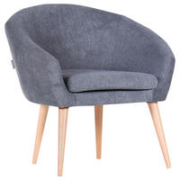 SESSEL in Webstoff Dunkelgrau  - Dunkelgrau/Naturfarben, Design, Holz/Textil (73/73/66cm) - Carryhome