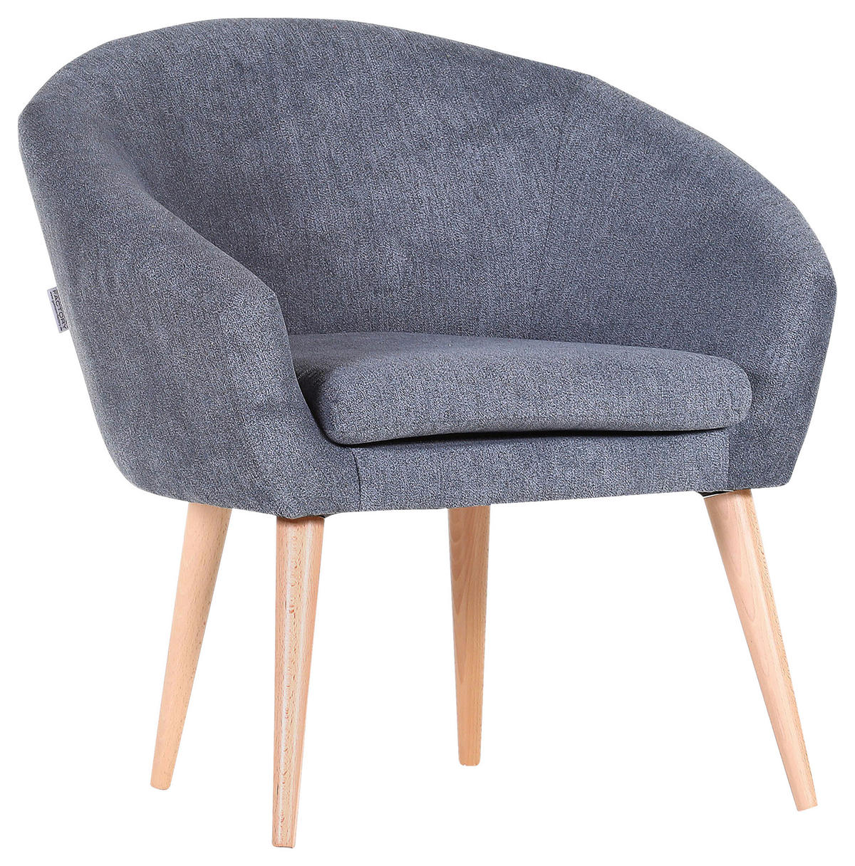 SESSEL in Webstoff Dunkelgrau  - Dunkelgrau/Naturfarben, Design, Holz/Textil (73/73/66cm) - Carryhome