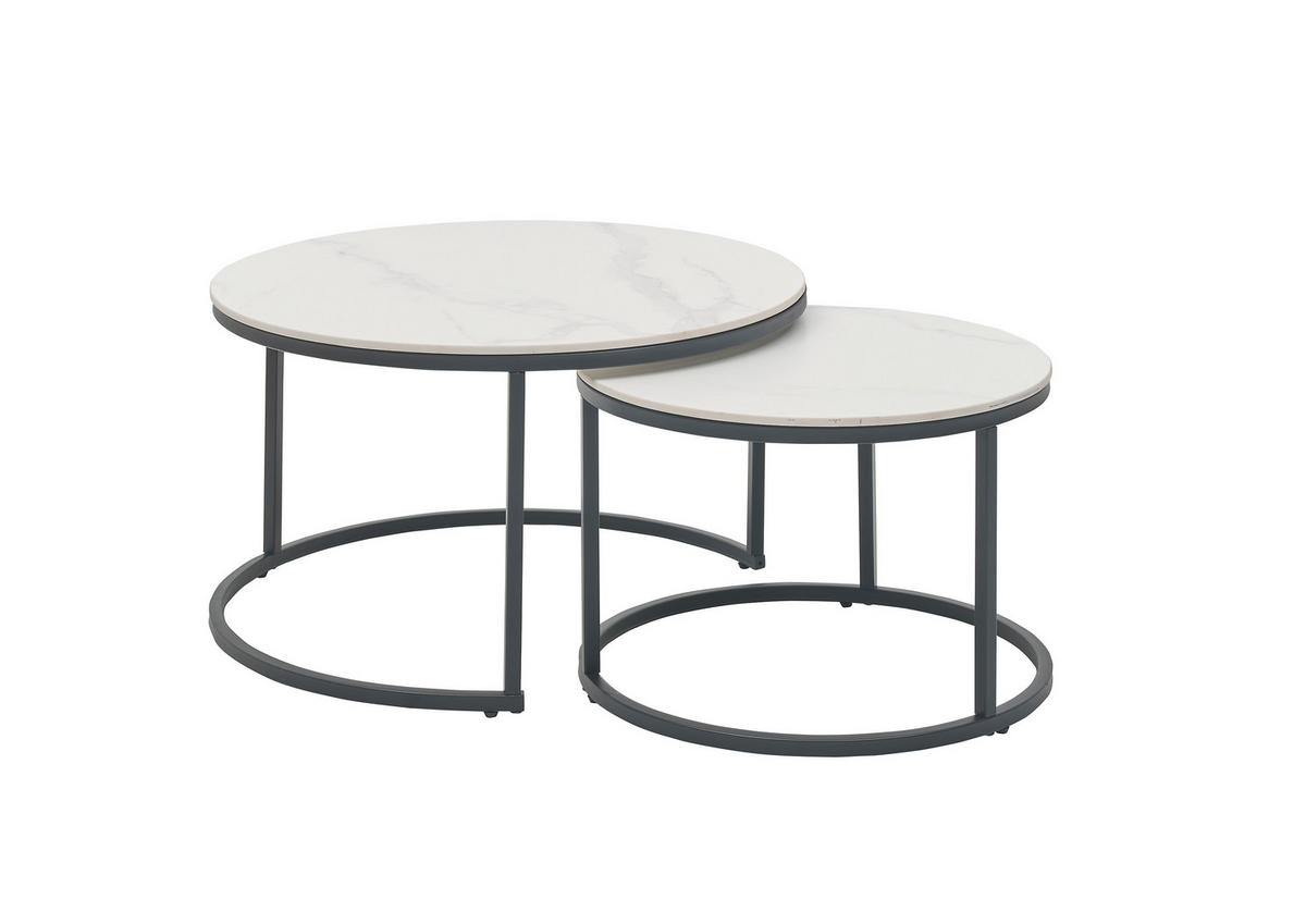 KLUB STOČIĆ  crna, bela  - bela/crna, Moderno, metal/keramika (80/42cm) - Hom`in