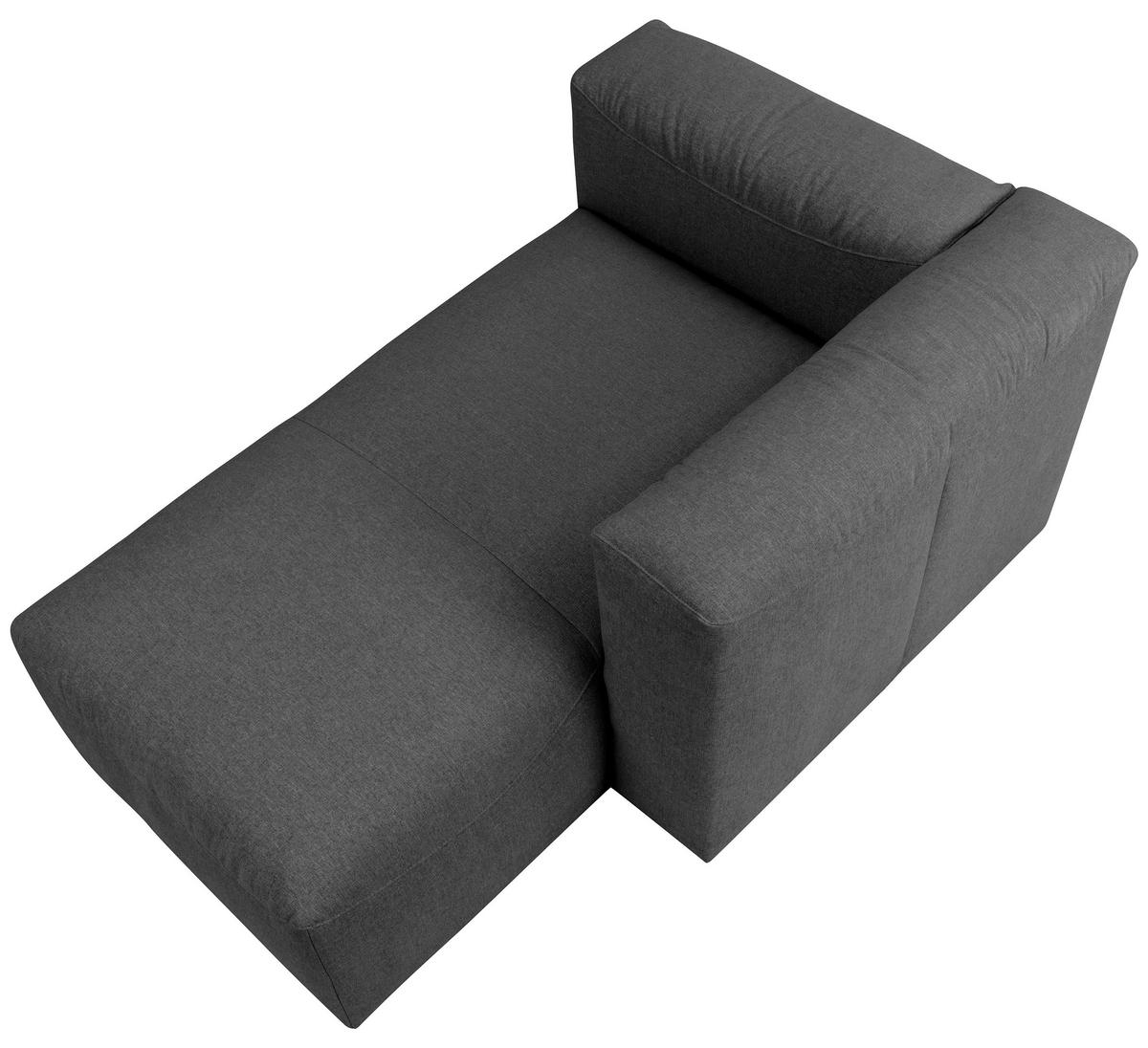 RÉCAMIERE in Flachgewebe Anthrazit  - Anthrazit, Design, Kunststoff/Textil (160/73/100cm) - Max Winzer